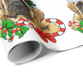 イギリスのマスティフ・クリスマス ラッピングペーパー (ロールコーナー)