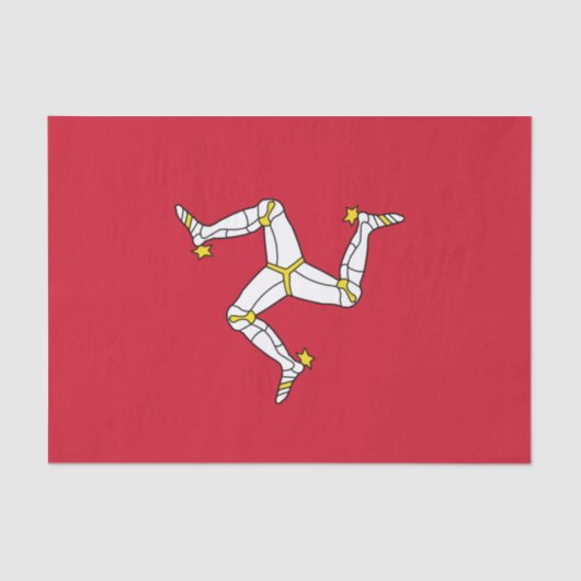 イギリスのマン島と愛国的なティッシュペーパー 薄葉紙 (正面)