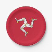 イギリスのマン島と愛国的紙プレート ペーパープレート (正面)