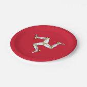 イギリスのマン島と愛国的紙プレート ペーパープレート (アングル)