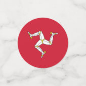 イギリスのマン島の国旗を持つ表紙吹雪 コンフェッティ (スモール正面)