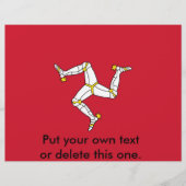 イギリスのマン島の旗を持つ統一されたチラシ チラシ (正面)