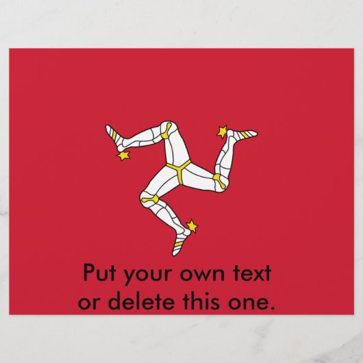 イギリスのマン島の旗を持つ統一されたチラシ チラシ (正面)