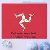 イギリスのマン島の旗を持つ統一されたチラシ チラシ (シングル)