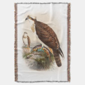 イギリスのミサゴの海のタカのジョンGouldの鳥 スローブランケット (正面縦)