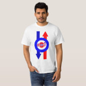 イギリスのモダンなスクーターのデザイン Tシャツ (正面フル)