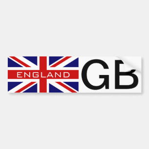 イギリスのユニオンジャック国旗が貼られたGB車のシール バンパーステッカー