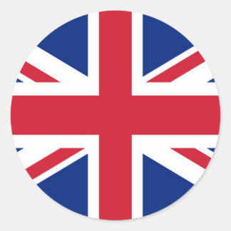 イギリスのユニオンジャック国旗 – 本物のバージョン ラウンドシール