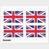 イギリスのユニオンジャック国旗 – 本物のバージョン 長方形シール (シート)