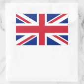 イギリスのユニオンジャック国旗 – 本物のバージョン 長方形シール (バッグ)