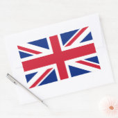 イギリスのユニオンジャック国旗 – 本物のバージョン 長方形シール (封筒)