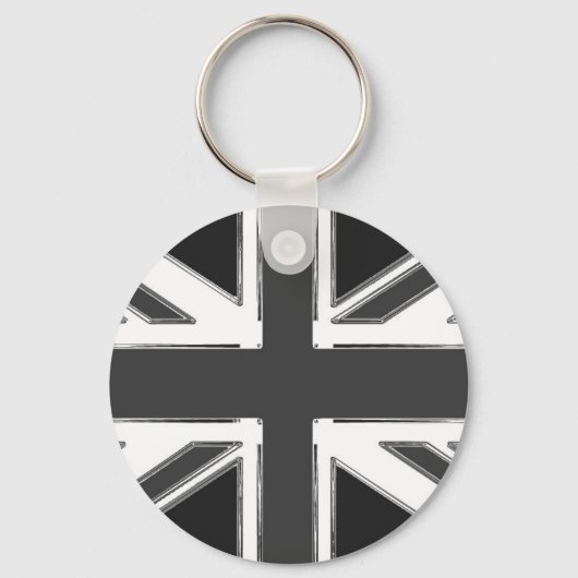 イギリスのユニオンジャック国旗 – Chrome キーホルダー (正面)
