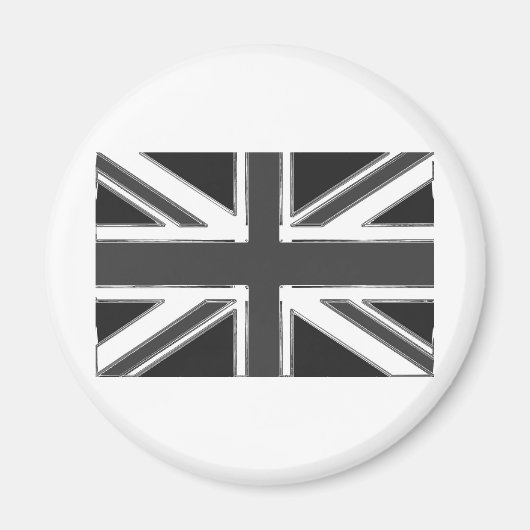 イギリスのユニオンジャック国旗 – Chrome マグネット (正面)