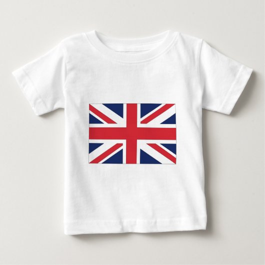 イギリスのユニオンジャック ベビーTシャツ (正面)