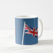 イギリスのユニオン・ジャック統一された国旗 コーヒーマグカップ (正面右)