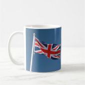 イギリスのユニオン・ジャック統一された国旗 コーヒーマグカップ (左)