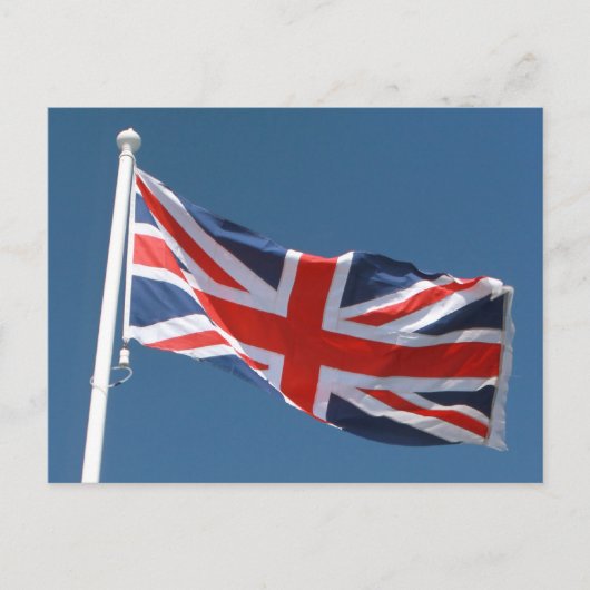 イギリスのユニオン・ジャック統一された国旗 ポストカード (正面)