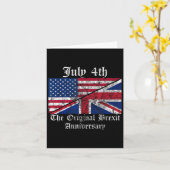 イギリスのユーモア4th Of 7月のプンジョーク引用文 カード (黄色い花)
