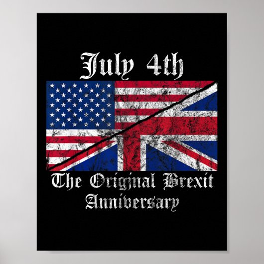 イギリスのユーモア4th Of 7月のプンジョーク引用文 ポスター (正面)