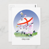 イギリスのラグビー応援、トニー・フェルナンデス ポストカード (正面/裏面)