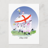 イギリスのラグビー応援、トニー・フェルナンデス ポストカード (正面)