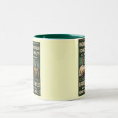 イギリスのラグビー、フットボール選手は義務を求めます ツートーンマグカップ (中央)