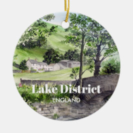 イギリスのレイク・ディストリクト、ティルミヤの近くの農家 セラミックオーナメント