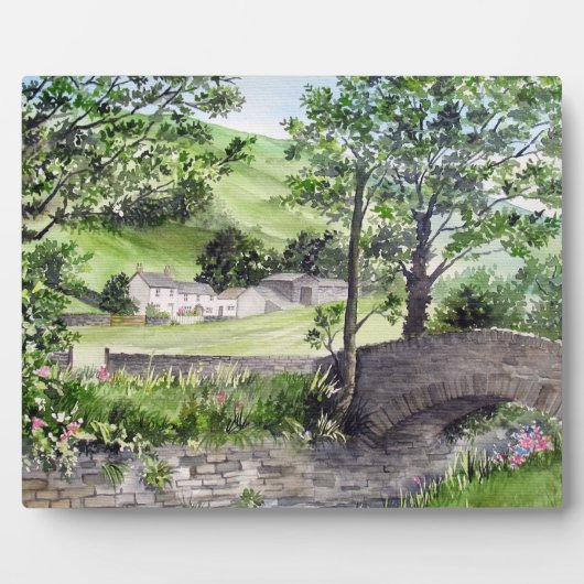 イギリスのレイク・ディストリクト、ティルミヤの近くの農家 フォトプラーク (正面)