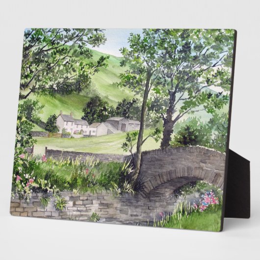 イギリスのレイク・ディストリクト、ティルミヤの近くの農家 フォトプラーク (側面)