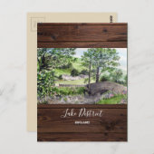 イギリスのレイク・ディストリクト、ティルミヤの近くの農家 ポストカード (正面/裏面)