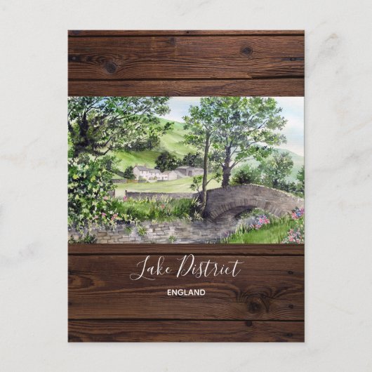 イギリスのレイク・ディストリクト、ティルミヤの近くの農家 ポストカード (正面)