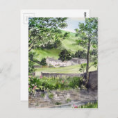 イギリスのレイク・ディストリクト、ティルミヤの近くの農家 ポストカード (正面/裏面)