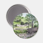 イギリスのレイク・ディストリクト、ティルミヤの近くの農家 マグネット (正面/裏面)