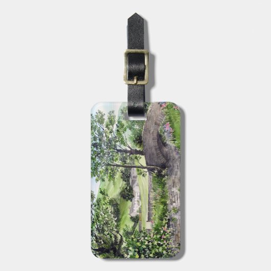 イギリスのレイク・ディストリクト、ティルミヤの近くの農家 ラゲッジタグ (正面縦)