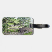 イギリスのレイク・ディストリクト、ティルミヤの近くの農家 ラゲッジタグ (裏面横)