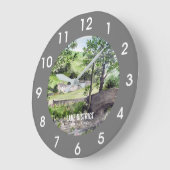 イギリスのレイク・ディストリクト、ティルミヤの近くの農家 ラージ壁時計 (傾斜)