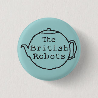 イギリスのロボットティーポット 缶バッジ