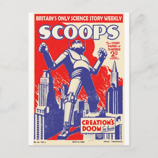 イギリスのロボット来ズだ! ポストカード (正面)