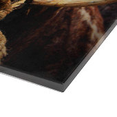 イギリスのロングホーン牛のポスター カッティングボード (角)