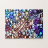 イギリスのロンドンでロブスターとクリスマスボール ジグソーパズル (横)