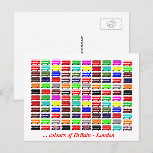 イギリスのロンドン統一されたの色 ポストカード (正面/裏面)