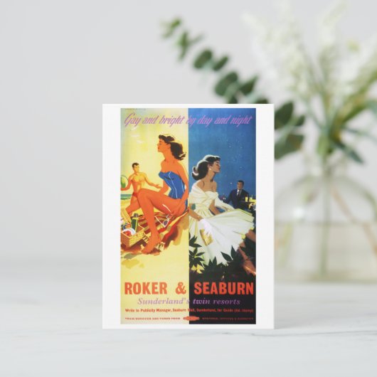 イギリスのローカーと海底回復ヴィンテージポスター ポストカード (スタンド正面)