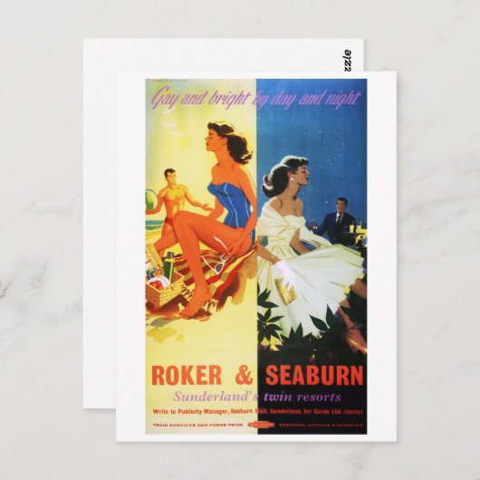 イギリスのローカーと海底回復ヴィンテージポスター ポストカード (正面/裏面)