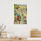 イギリスの中世の生活 – カンタベリーの巡礼者 ポスター (キッチン)