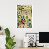 イギリスの中世の生活 – カンタベリーの巡礼者 ポスター (ホームオフィス)