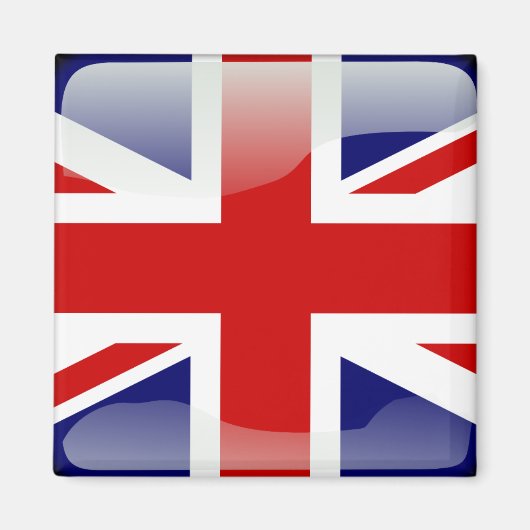 イギリスの光沢国旗 マグネット (正面)
