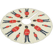 イギリスの兵士は青と赤のライトベージュを着ている ブラッシュドポリエステルツリースカート (アングル)