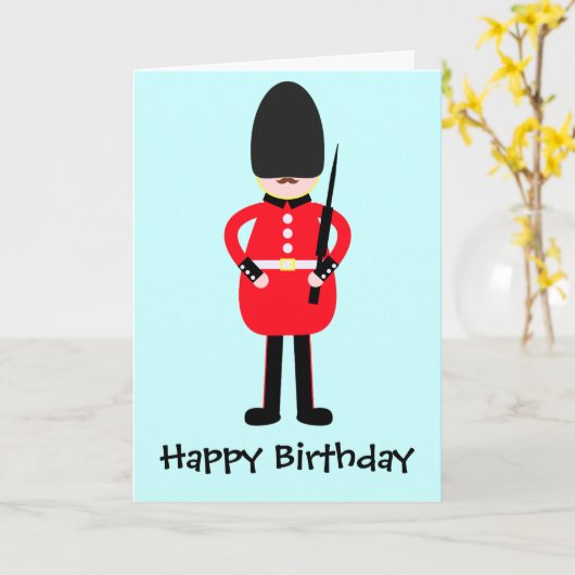 イギリスの兵士 カード (黄色い花)