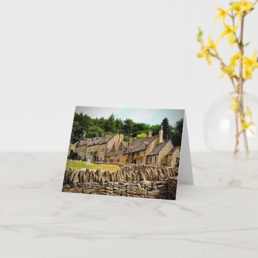 イギリスの写真をモチーフにした折り畳みグリーティングカード カード (黄色い花)