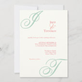 イギリスの午後をイメージしたガーデンモノグラム 招待状 (正面)